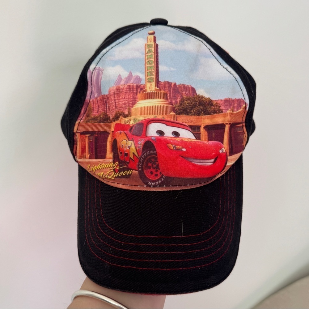 Vintage 2010 Cars Movie Pixar disney lighting mcqueen hat baseball cap boys